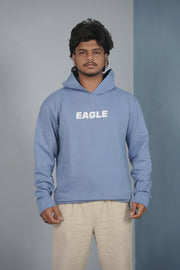 Unisex EAGLE Printed Hoodie for Men & Women | Oversized Streetwear - Sky Blue